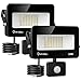 Produktbild Onforu 2 Stück 35W LED Strahler mit Bewegungsmelder 3000LM | Superhell LED Außenstrahler Fluter Flutlicht 5000K Tageslichtweiß | IP66 Wasserfest | Ideale Außenbeleuchtung für Garten, Garage, Hof ect.