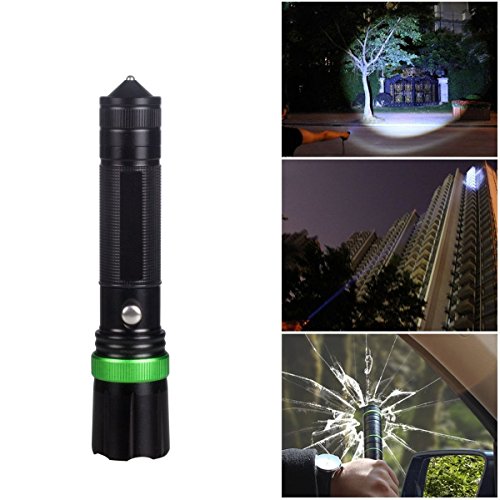 BESTSUN Multifunktional Tactical Taschenlampe Messer torch- Selbstverteidigung Survival Kit wiederaufladbar Focus verstellbar Cree Q5 LED Taschenlampe + Ladegerät + 18650 Akku für Exploration Jagd Camping - 7