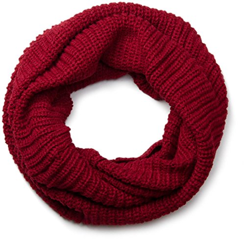 styleBREAKER chal de punto fino, chal de punto de acanalado fino, unisex 01018112, color:Granate