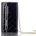 Produktbild iPhone X 5.8 zoll Hülle,elecfan® Mädchen iPhone X Handy Fall PU Leder Flip Phone Hülle Kette Handtasche Telefon Fall Schutz Flip Schale mit für iPhone X (iPhone X, Schwarz-A02)