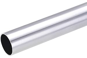 sourcing map Tubo tondo in alluminio 6063, diametro esterno 28 mm, diametro interno 26 mm, lunghezza 300 mm, tubo dritto senza cuciture