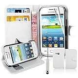  Schutzhülle Schutzhülle Halterung Video Buch Schutzhülle PU-Leder für Samsung Galaxy Young S6310 Duos S6312 GT-S6310L