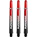 Produktbild Harrows Supergrip Fusion Dart-Schäfte, Größe: Medium, 10 Sets (insgesamt 30 Stück), inkl. Kugelschreiber von Darts Corner, Schwarz / Rot