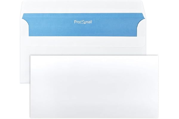 Netuno 100 enveloppes d'affaires longues DL 110 x 220 cm 80g enveloppe postale sans fenêtre rabat droit enveloppes commerciales blanches pour factures documents lettres cartes postales