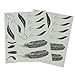 2 Sheets Black Feather Pattern Temporary Tattoos Stickers Decals Sexy Body Art