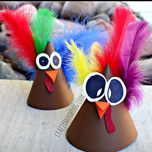 Coceca 300 Stück Bunte Federn - 6