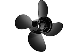 VEVOR Outboard Propeller, Replace for OEM 48-8M0084495, 4 Blades 14" x 19" Aluminium Boat Propeller, Compatible with 135-300HP 2-Stroke & 4-Stroke Outboards, Alpha&Bravo I Stern-Drives, RH