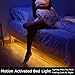 Produktbild LYNEC Bewegung aktiviert Bett Licht, Flexible LED Streifenlicht Auto Ein/Aus Bewegungsmelder Nachttischlampe,LED-Lichtleiste