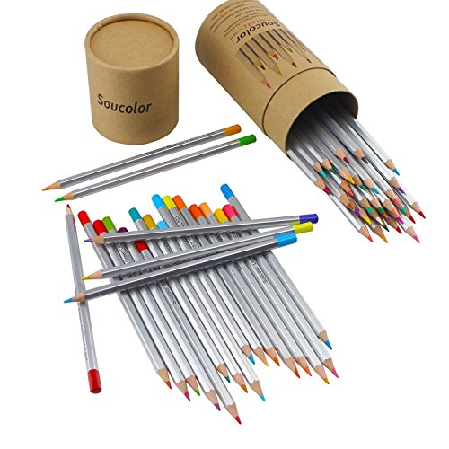 Soucolor 72 Farben Buntstifte Farbstifte Set, Zeichnung Bleistifte für Erwachsene Malbuch, Buntstifte für Kinder & Erwachsene, Skizze, Crafting-Projekte - 6
