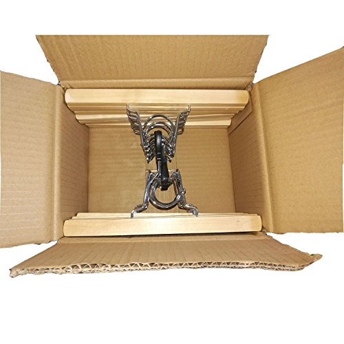 logei® 10 Stück Holz Kleiderbügel Hosenbügel Hosenspanner Hosenklemmbügel Hosenhalter mit Filzeinlage 25 cm lang - 9