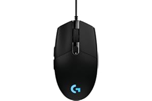 Logitech G203 Prodigy Wired Gaming Mouse, 8,000 DPI, RGB, Lightweight, 6 Programmable Buttons, On-Board Memory, Compatible with PC / Mac - Black