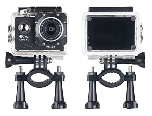 Somikon Motorrad Kamera: Einsteiger-4K-Action-Cam, WLAN Full HD (60 fps) mit Unterwassergehäuse (Action Cam 4K 60fps, Action Camera 4K, Mini Actioncam) – Bild 6