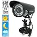 Produktbild BW® Schwarz Gehäuse 420 TVL 1/7,6 cm Sony CCD Bunte Nachtsicht Indoor/Outdoor CCTV Sicherheit Kamera, 36 STK. IR-LEDs Video Surveillance System-Kamera Unterstützung 30 m View Abstand, IP66 Wasserdicht Ebene