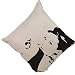 Vanki retro style Cotton Linen Square Decorative Throw Pillow Case Cushion Cover 18 x 18 inches , Audrey Hepburn Classic Smoke Cigarette Holder pattern