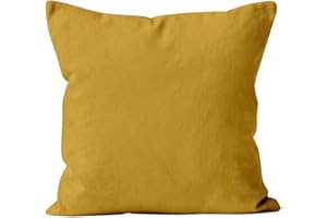 Soleil d'Ocre Housse de Coussin 40x40 cm Alix Jaune, Polyester