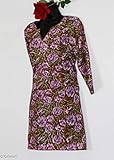  Kalima Tunika Kleid, Handdruck im Rosen Sommer Design der bayrischen Inderin, Maß-Anfertigung