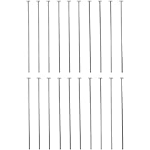 10 Chiodini Occhiello In Argento 925 - 50 Mm X 0,5 Mm - Per Gioielli Fai Da Te E Orecchini