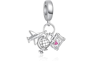 Alstiva Tiere Hase Vierblättriges Kleeblatt 925 Sterling Silber 5A Zirkonia Charm Anhänger für Armband Charm Bead Pendant für Europäische Armbänder Halsketten Schmuck Geschenk für Damen