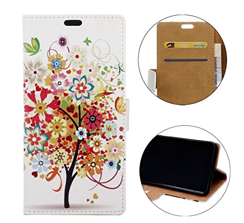 Funda Para BQ Aquaris X   X Pro   Sunrive Funda Protecci  n Carcasa Cuero Resistente Cierre Magn  tico carcasa en folio  soporte plegable ranuras para tarjetas  Patr  n manglar    1 x L  piz   ptico