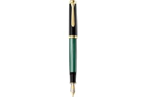 Pelikan Premium Stylo plume de luxe Souverain M800 Pointe Fine Noir/Vert