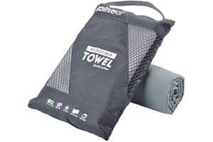Rainleaf Microfiber Towel Perfect Travel & Sports &Beach Towel. Fast Drying - Super Absorbent - Ultra Compact. Suitable for Camping, Backpacking,Gym, Beach, Swimming,Yoga,Gray,30 X 60 Inches