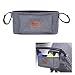 Homgaty Baby Pram Storage Oxford Fabric Stroller Hanging Bag Cup Bottle Drinks Food Holder Organizer (Grey)