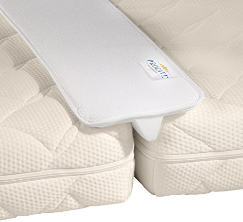 PROCAVE Matratzen-Brücke mit Frottee-Bezug 25 x 200 cm für Doppel-Matratze | Made in Germany | Liebesbrücke in weiß für Doppel-Bett | Matratzen-Keil als Ritzen-Füller für eine große Liegefläche - 3