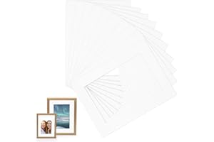 OTAIVE 15pcs A4 Picture Photo Mounts Frame Mats,Photo Frames Mounts,White Picture Mount Mat,Photo Picture Mounts for Graduation Photos Posters Prints Artworks Paintings