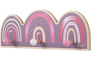 howa Appendiabiti da parete arcobaleno per bambini in legno 8802