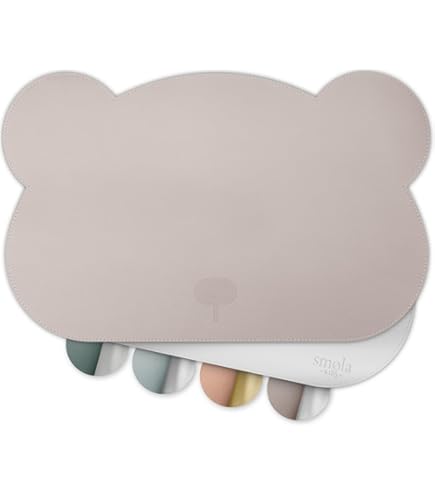 OYOY Living Design Doto Placemat, set van 2, afwasbaar, van 100% siliconen, lichtblauw, voor volwassenen en kinderen, rechthoekig, 45 x 32 cm, antislip, afwasbaar