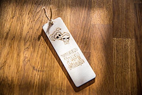 3mm Wooden Bookmark Suicide Squad - Would you Live for Me - Harley Quinn and Joker
