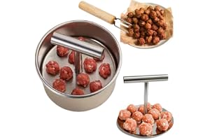 Meatbollsformare, rostfritt stål meatbollsmaskin, 12 hål, mincing-bollformare, rostfritt stål, meatbollsform för köket, köksv