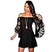 MK09 2015 The New Sexy Collar Skirt Lace Temperament dress (S, BLACK)