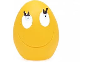 Lanco - Juguetes para Perros, Huevo Ríe Small (S), Color Amarillo, Mordedor Perro, Juguete para Mascotas, Caucho 100% Natural Látex