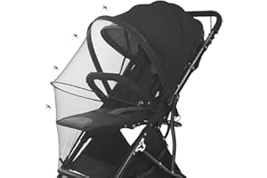 HIULLEN Universal Insektenschutz Moskitonetz, Kinderwagen Moskitonetz, Mückennetz für Kinderwagen & Buggy, UV Schutz 50+, Insektenschutz, mit Dach, Reißverschluss, für Kinderwagen, Buggy, Babywiegen