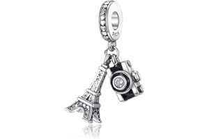 Symretie Colgante de plata 925 para pulseras o collares, compatible con diseños Pandora y europeos. Adecuado para mujeres y niñas.Z9