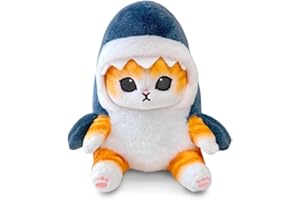 MOPQMKT Poupée en Peluche Chat Requin, Jouet en Peluche pour Chat Kawaii Chat Peluche, Jouet en Peluche pour Chat, Peluche Cadeau Mignon De Jouet De Chat De Crevettes