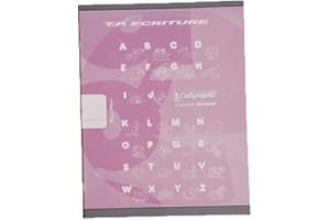 ‎CLAIREFONTAINE Clairefontaine 108504C - Praxisarbeitsheft Calligraphe 17x22 cm, 16 Blatt, liniert 18mm + blanko 90g, Rosa, 1 Stück