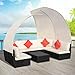 Produktbild SSITG Poly Rattan Sitzgruppe Gartenmöbel Lounge Set Sofa mit Dach Sitzgarnitur