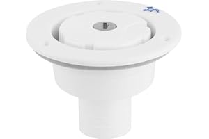 Gorgeri Black Fresh Water Fill Hatch Inlet Round Water Inlet Fill Lock Tank Filling Port W/Key for RV Yacht Camping Suitable for Yacht Camper Trailer(White)