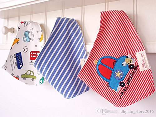 bebedou Sitzsack für Lovely Baumwolle bestickt Bandana Lätzchen 6 Pack Neugeborene Geschenk Pack Super Saugfähig Sabbern Lätzchen, Baby Dusche Geschenke, Jungen, Mädchen, Unisex - 2