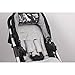 Minene UK Reversible Pushchair Liners and Strap Set (Grey Strips with White Dots)