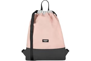 LARKSON Bolso de Deporte para Hombre y Mujer - No 7 - Bolsa para niños con Cordón - Mochila pequeña de tela para el Gimnasio - Material reciclado