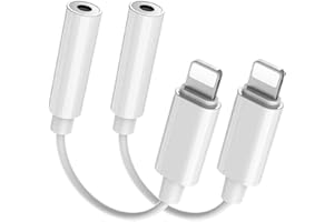 VORAGA HMROPE (2Pack Headphone Adapter for i-Phone to 3.5 mm Headphone Jack Adapter Aux Audio Cable Headphone Converter Compatible with i-Phone 13/13 Pro Max/12/11/X/XR/XS Max/8/7