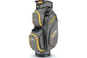 PowaKaddy DLX LITE GOLF CART BAG - GUN METAL/YELLOW