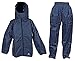 Produktbild Dry Kids wasserdichtes 2er-Set Regenjacke und Regenhose, aus Polyester, reflektierend, Navy Blau, geeignet für Jungen und Mädchen, ab 9 bis 10 Jahren