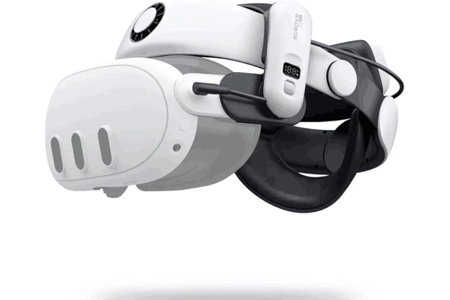 BOBOVR S3 Pro Super Strap VR Accessories Compatible with Meta Quest 3S/Quest 3, 2 IN 1Headstrap and Head air Conditioning, 10000mah Hot-Swappable Battery Pack Fit For Oculus Quest3