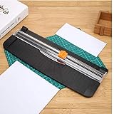 Oulensy 1x Couleur aléatoire Papier Trimmer Coupe-Portable Noir A4 Guillotine Règle Massicots pour Les étiquettes de Bureau Photo Découpe du Papier Massicot Plastique