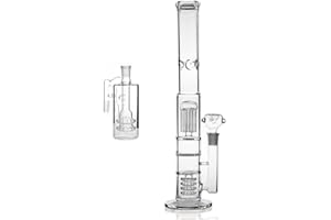 RORA Tuyau en verre pour fumer avec attrape-cendres Percolateur en verre Bong