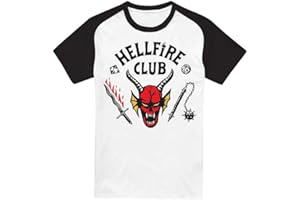 Stranger Things Hellfire Club Raglan Unisex T Shirt, Black